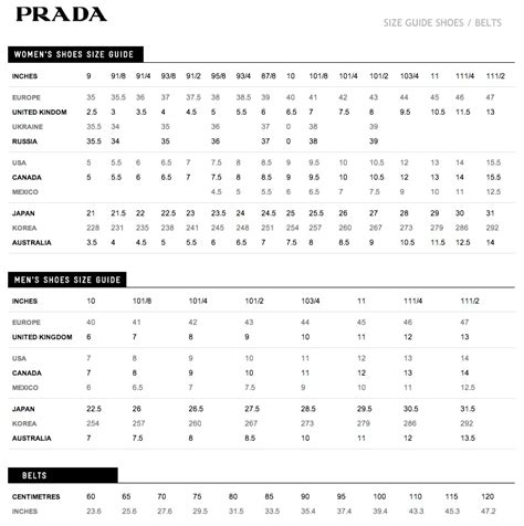 prada jacket size guide|Prada sneaker size chart.